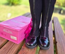 Lelli Kelly Long Knit and Patent Boots, Size EU35, UK2.5, AV