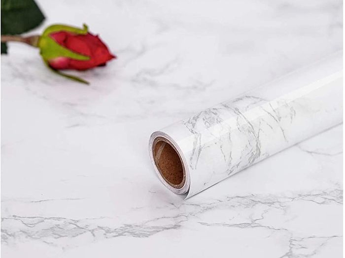 Marble Sticky Back Plastic Roll Self Adhesive Wallpaper Granite White Grey Contact Paper 30cmX2m Waterproof PVC Vinyl Film Upgrade for Kitchen Countertop Furniture Table Easy to Remove MULTIPLE SIZES AVAILABLE (FREE SHIPPING)