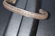 Sterling silver 925 cuff bracelet with braided rope design