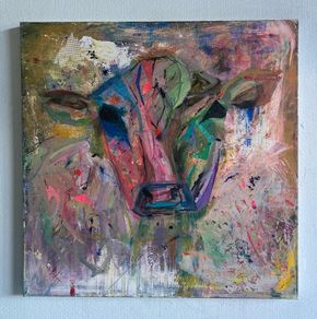 Original Abstract Painting Dublin Cow Painting
