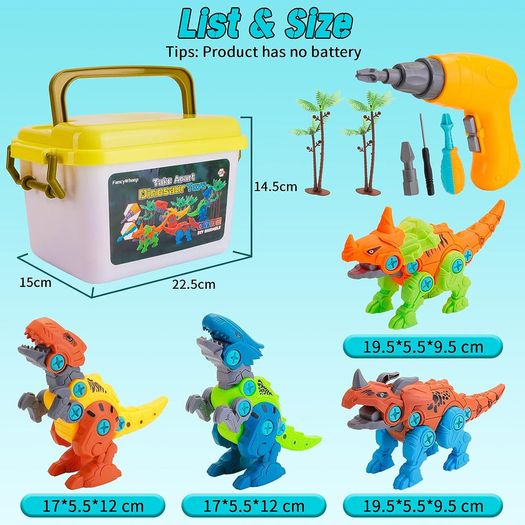 Take Apart Dinosaur Toys For Kids Stem Educational Diy Plastic ...