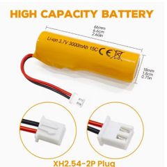 1pcs 3.7V 3000mAh Li Ion Battery with XH2.54-2P, new.