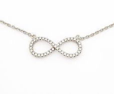 925 Sterling Silver & Cubic Zirconia Infinity Necklace