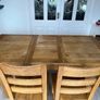 Solid Oak Extendable Dining Table, Chairs and Bench Image 5