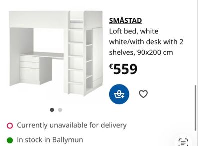 Loft bed / High Sleeper - Ikea Smastad
