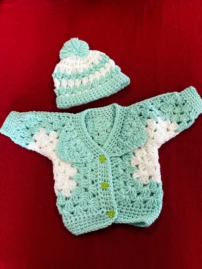 cardigan and hat