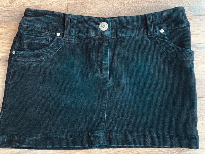 Pimkie Black Corduroy Mini Skirt UK 10