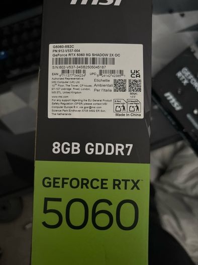 Msi Nvidia Geforce Rtx 5060 8gb