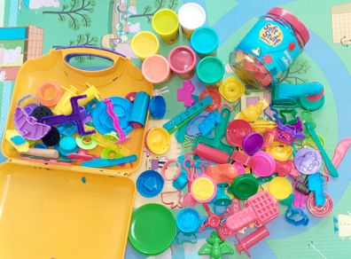 Large Play Doh Bundle with trolley bag