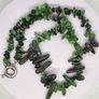 Ruby Zoisite Necklace (Size - 20) in Rhodium Pure Yellow Brass 300.00 ct. Image 2