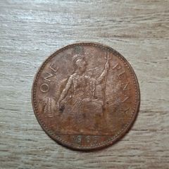 Great Britain UK 1965 One Penny Elizabeth II Coin - free standard postage