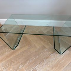 Glass coffee table