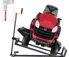 Lawn Mower Lift Jack, 880 Lbs Weight Capacity, Telescopic Maintenance Jack with Crank Handle & Power Tool Handle, Foldable Lawn Tractor Lifter for Lawn Mowers and Garden Tractors, Black
