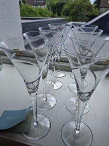 Louise Kennedy Tipperary Crystal Wine Glasses x 8