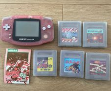 Nintendo Gameboy Advance AGB-001 Milky Pink + Orignal Games