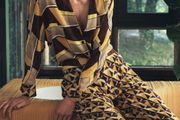 Zara Yellow and Brown Geometric Print Shirt and Trousers Co Ord