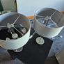 2 x Grey & Silver Shade Table Lamp Image 2