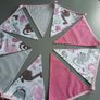 Dinosaur buntings . Blue and pink Image 4