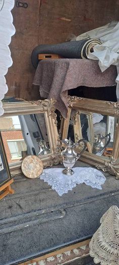 2 X Antique Style Mirrors