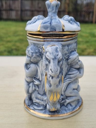 Ceramic beer mug from the Italian manufacturer Capodimonte.