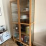 EZ Living Natural Oak Display Cabinet with Reeded Glass Image 2