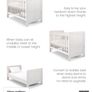 Mamas and Papas Atlas White Cot Bed with Premium Mattress and Fitted Sheets Like New Image 8
