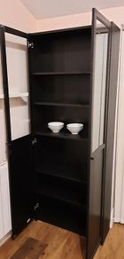 BILLY - Bookcase with panel/glass doors - like new