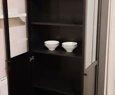 BILLY - Bookcase with panel/glass doors - like new
