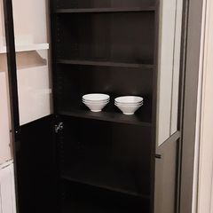 BILLY - Bookcase with panel/glass doors - like new