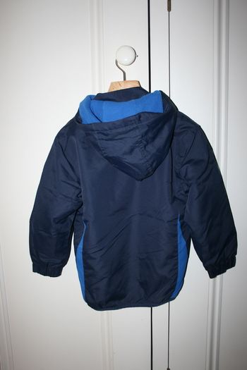Navy and Blue Fleece Lined Hooded Football Jacket Age 4 - 5 Years