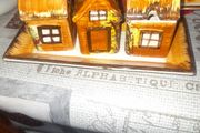 Beautiful Old Price Kensington Cottage Ware Cruet Salt, Pepper Shakers &amp; Mustard Jar - England, Postage Available