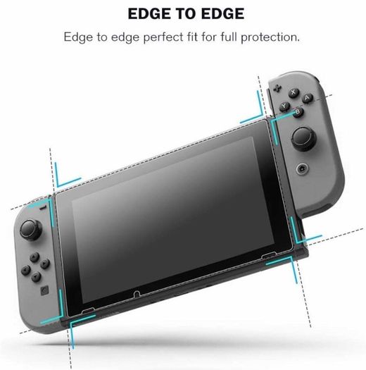 2Pack Glass Screen Protector for Nintendo Switch 2017/2019, Tempered Glass Screen Protector for Nintendo Switch DS OLD Model 6.2 inch Screen Protective Glass Cover Protection for Switch (FEE POSTAGE)