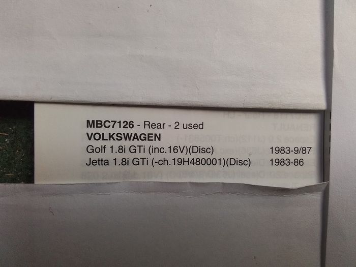 VW Golf GTI 1.8 Brake Cable.