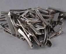 DIY Silver Alligator Hair Clips (10 pieces)