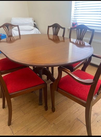 Complete dining room and living room mahogany set