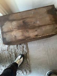 Two vintage storage boxes/trunks one contains original materials/survival equipment all intact can send further videos and pics when requested