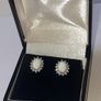 Vintage Hallmarked Silver Opal & Sapphire Clusters Image 8