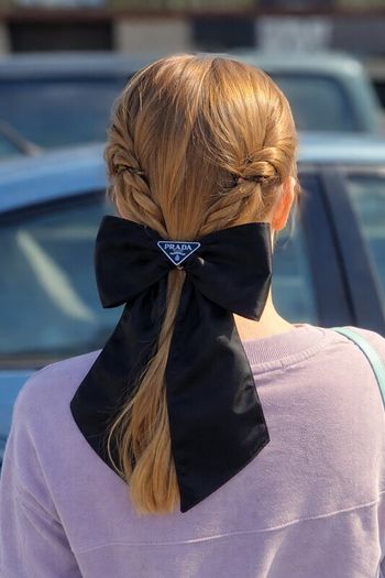 PRADA bow hairclip