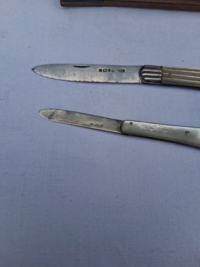 2 X John Yeomans Cowlishaw Sterling Silver Fruit Knives