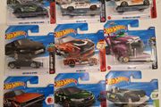 Nine hot wheel cars
