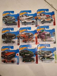 Nine hot wheel cars