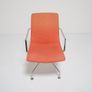 Orange Fabric and Chrome Swivel Office Chair Comet by Gunilla Allard for Lammhult, 1990s Image 5