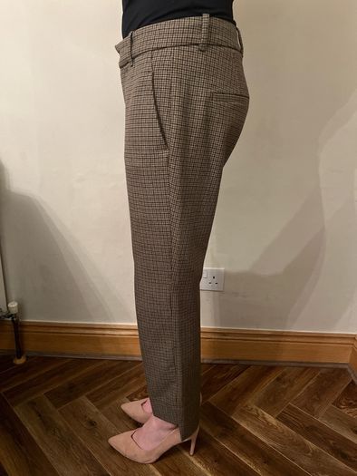 Zara brown check trousers. Size 8