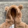 Next baby girls fur coat with hood and lovely  fur  ear detail Image 2
