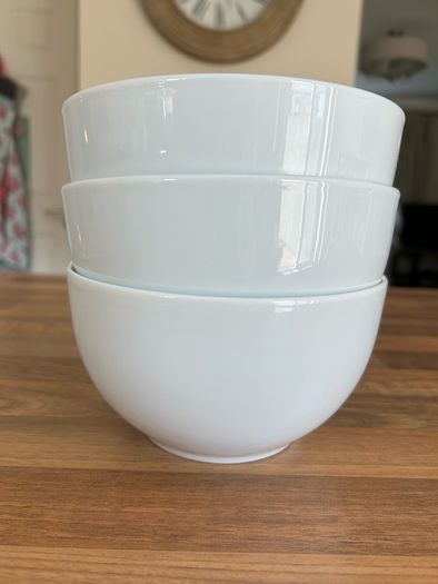 3 BNWOT White Dartington Noodle/Rice Bowls
