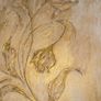 Gold Floral Relief Painting Image 2
