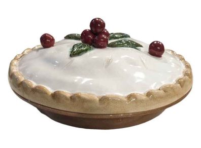Ceramic   Cherry Pie Baking Serving Dish