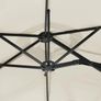 Double-Head Garden Parasol with LEDs Sand White 316x145 cm Image 4