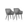 Set Of Two  Velvet Dining Chairs High Quality Image 7