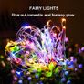 Solar String Lights Waterproof, 12M/40Ft 120 LED 8 Modes Copper Wire Decorative Solar Fairy Lights for Home, Garden, Patio, Yard, Fence, Camping, Party, Wedding (Multi-Coloured) Image 2